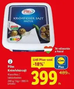 Lidl Pilos Krémfehérsajt ajánlat