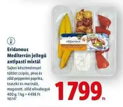 Lidl Eridanous Mediterrán jellegű antipasti mixtál ajánlat
