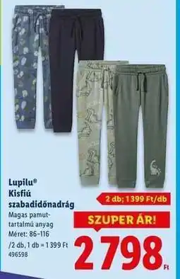 Lidl Lupilu Kisfiú szabadidőnadrág ajánlat