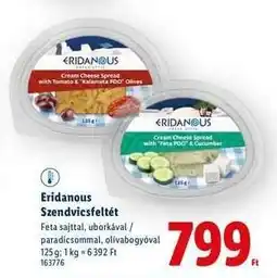 Lidl ERIDANOUS Szendvicsfeltét ajánlat