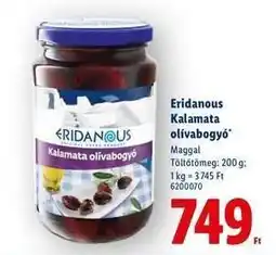Lidl ERIDANOUS Kalamata olívabogyó ajánlat