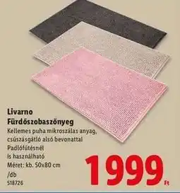 Lidl Livarno Fürdőszobaszőnyeg ajánlat