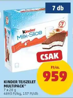 PENNY Kinder tejszelet multipack ajánlat