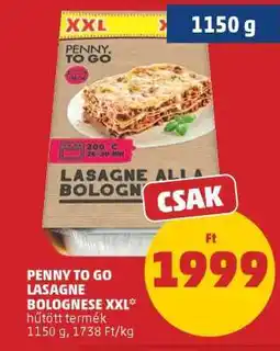 PENNY PENNY TO GO Lasagne Bolognese XXL ajánlat