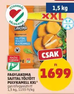 PENNY FAGYLAKOMA SAJTTAL TÖLTÖTT PULYKAMELL XXL ajánlat