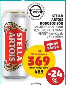 PENNY Stella Artois dobozos sör ajánlat