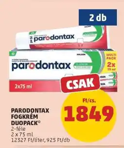 PENNY Parodontax Fogkrém Duopack ajánlat