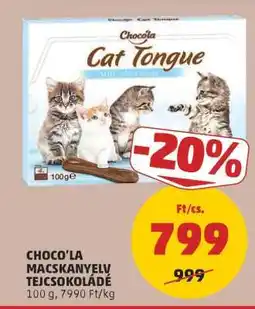 PENNY Choco'la Macskanyelv Tejcsokoládé ajánlat
