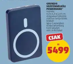 PENNY GRUNDIG VEZETÉKNÉLKÜLI POWERBANK ajánlat