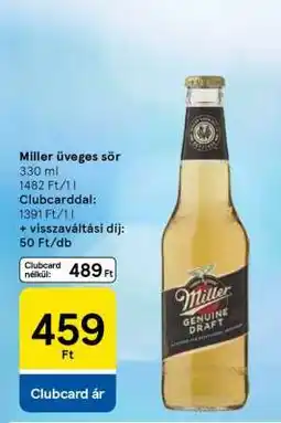 Tesco Miller Üveges Sör ajánlat