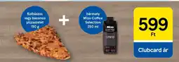 Tesco Kolbászos vagy baconos pizzaszelet + Mizo Coffee Selection ajánlat