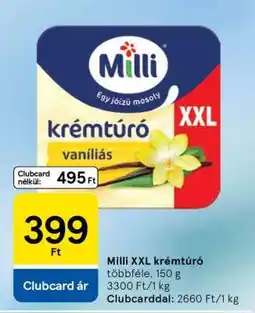 Tesco Milli XXL Krémtúró ajánlat