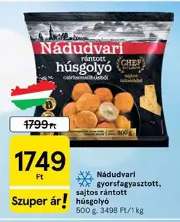 Tesco Nádudvari gyorsfagyasztott, sajtos rántott húsgolyó ajánlat