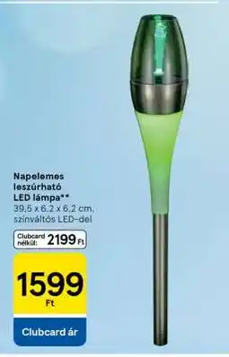 Tesco Napelemes leszúrható LED lámpa ajánlat