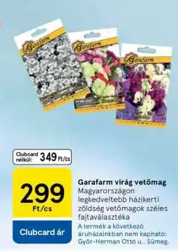 Tesco Garafarm virág vetőmag ajánlat