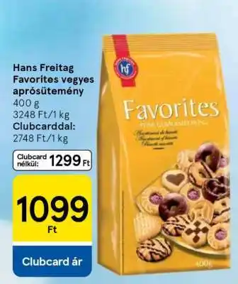Tesco Hans Freitag Favorites vegyes aprósütemény ajánlat