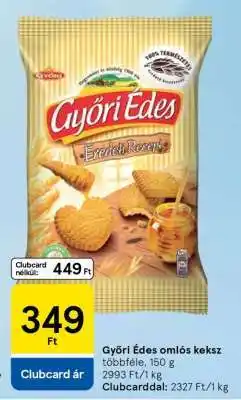 Tesco Győri Édes omlós keksz ajánlat