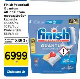 Tesco Finish Powerball Quantum All in 1 Citrom mosogatógép-kapszula ajánlat