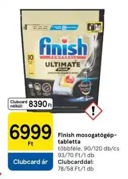 Tesco FINISH Mosogatógép-tabletta ajánlat