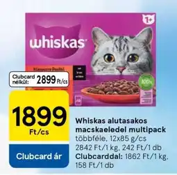 Tesco Whiskas alutasakos macskaeledel multipack ajánlat
