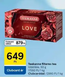 Tesco TEEKANNE FILTERES TEA ajánlat