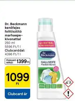 Tesco Dr. Beckmann kenőfejes folttisztító marhaepe-kivonattal ajánlat