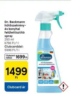 Tesco Dr. Beckmann hűtőszekrény- és konyhai felülettisztító spray ajánlat