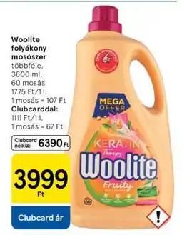 Tesco Woolite folyékony mosószer ajánlat