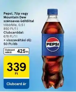 Tesco Pepsi, 7up vagy Mountain Dew szénsavas üdítőital ajánlat