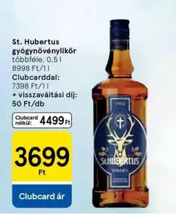 Tesco St. Hubertus gyógynövénylikőr ajánlat