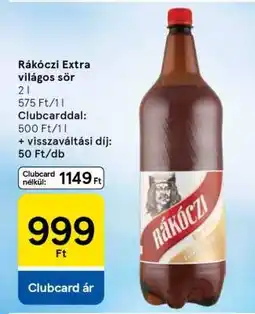 Tesco Rákóczi Extra világos sör ajánlat