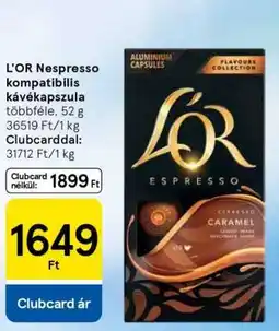 Tesco L'OR Nespresso kompatibilis kávékapszula ajánlat