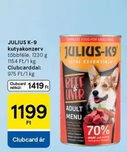 Tesco JULIUS K-9 kutyakonzerv ajánlat