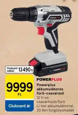 Tesco Powerplus akkumulátoros fúró-csavarozó ajánlat