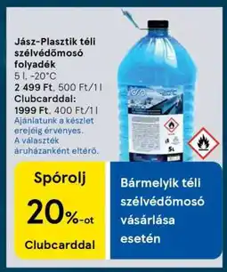 Tesco Jász-Plasztik téli szélvédőmosó folyadék ajánlat