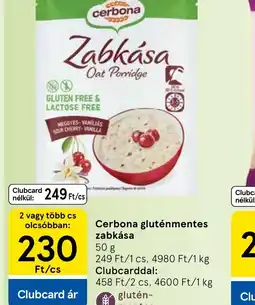 Tesco Cerbona zabkása ajánlat