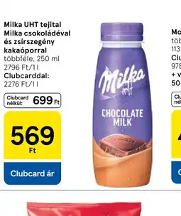 Tesco Milka UHT tejital ajánlat