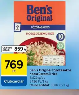 Tesco Ben's Original hosszúszemű rizs ajánlat