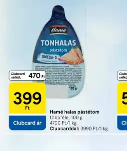 Tesco Hamé tonhalas pástétom ajánlat