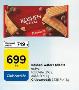 Tesco ROSHEN Wafers töltött ostya ajánlat