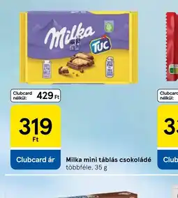 Tesco Milka mini táblás csokoládé ajánlat