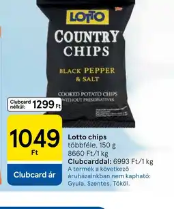 Tesco LOTTO COUNTRY CHIPS ajánlat