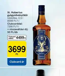 Tesco St. Hubertus gygynövénylikőr ajánlat