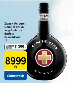 Tesco Zwack Unicum keserűlikör ajánlat