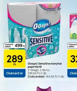 Tesco Ooops! Sensitive papírtörlő ajánlat
