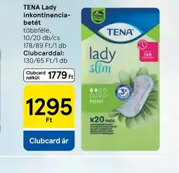 Tesco TENA Lady inkontinencia-betét ajánlat