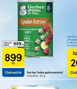 Tesco Gerber baba gabonasnack ajánlat