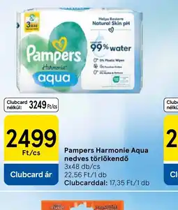 Tesco Pampers Harmonie Aqua törlőkendő ajánlat