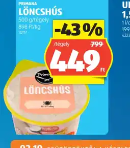 ALDI PRIMANA LÖNCSHÚS ajánlat