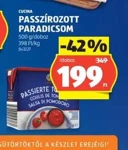 ALDI CUCINA PASSZÍROZOTT PARADICSOM ajánlat